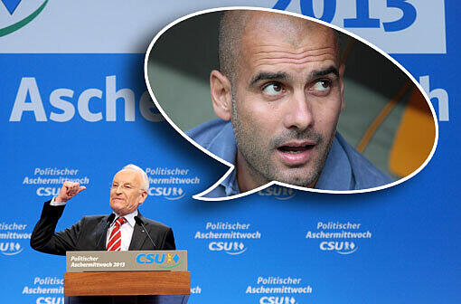 Warum kommt Guardiola nach Bayern? Weil es hier so schön ist. Weil das ja klar ist! Das glaubt zumindest Edmund Stoiber.