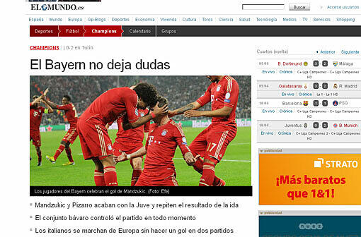 El Mundo&ldquo; schreibt: "Die Bayern lassen keine Zweifel"