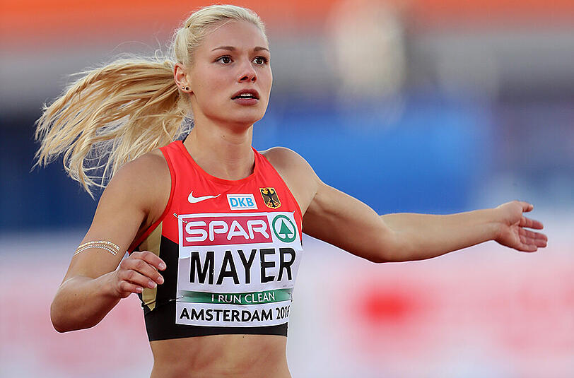 Die deutsche 200-m-Läuferin Lisa Mayer.
