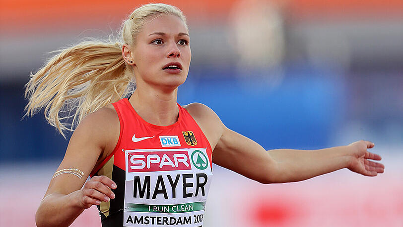 Die deutsche 200-m-Läuferin Lisa Mayer. Die deutsche 200-m-Läuferin Lisa Mayer.