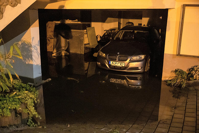 Auch diese Garage ist mit Wasser vollgelaufen.