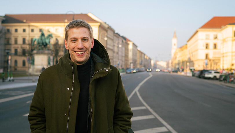 Dominik Krause will OB f&uuml;r die Gr&uuml;nen werden &ndash; und die Ludwigstra&szlig;e begr&uuml;nen. Fu&szlig;g&auml;nger und Radler sollen mehr Platz bekommen, Autofahrer weniger.