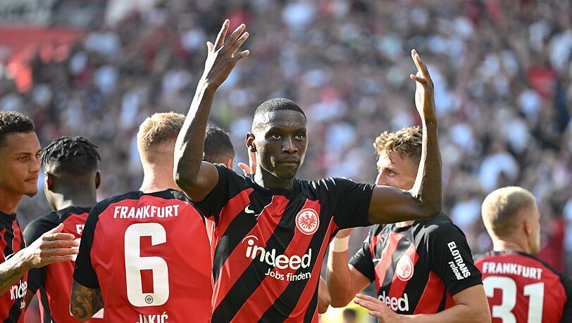 Frankfurts Randal Kolo Muani war mit seinem Treffer der Matchwinner im Hessen-Derby.