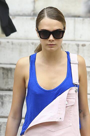 Cara Delevingne nachd er Show von Stella McCartney.