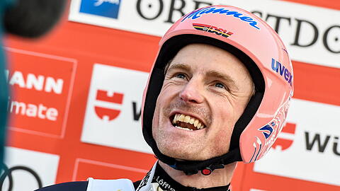 Severin Freund beim Skiflug Weltcup in Oberstdorf am 20.3.2022.