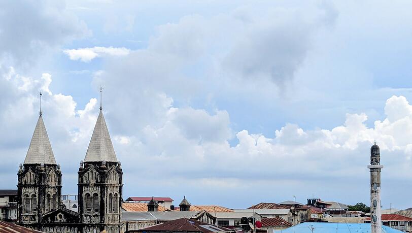 Ein Blick über Stone Town auf Sansibar. Ein Blick über Stone Town auf Sansibar.