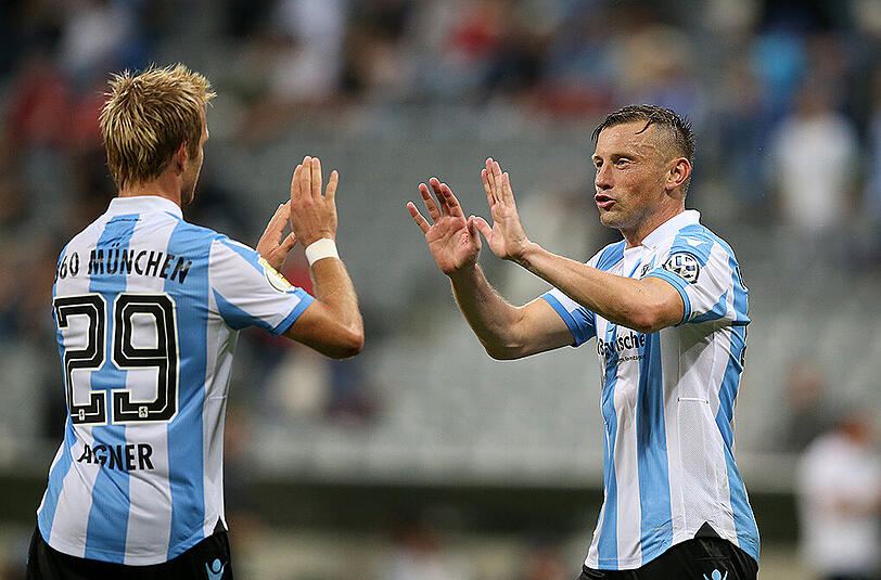 Schon eine Weile her, dass die beiden 1860-Profis miteinander auf dem Platz standen: Stefan Aigner (l.) und Ivica Olic.