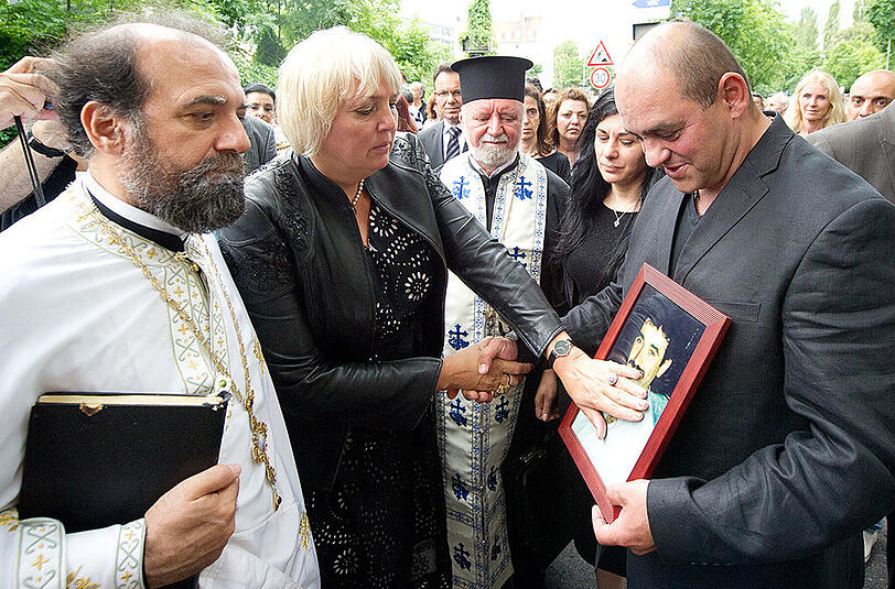 Bilder von der Gedenkveranstaltung am Sonntag in München. Am 15.06.2005 wurde der Grieche Theodoros Boulgarides in seinem Laden in der Trappentreustraße von Mitgliedern der Terrorzelle NSU ermordet.