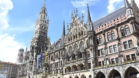 Das Rathaus am Marienplatz.