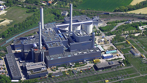 Das Heizkraftwerk Nord in Unterföhring.