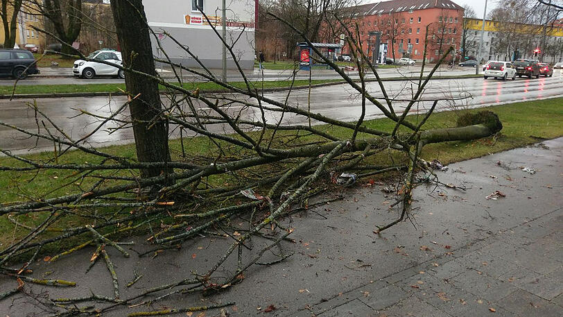 Weitere Bilder des Sturmtiefs "Zurbin" aus München.