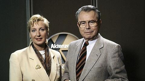 Sabine Zimmermann und ihr Vater Eduard Zimmermann im Jahr 1994. Er starb 2009.