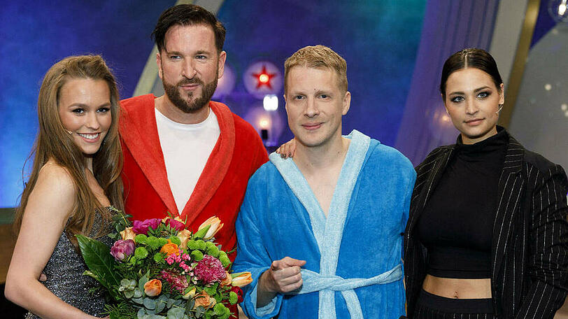 Im März duellierten Michael Wendler (rot) und Oliver Pocher (blau) sich wegen ihres Instagram-Streits live im TV.