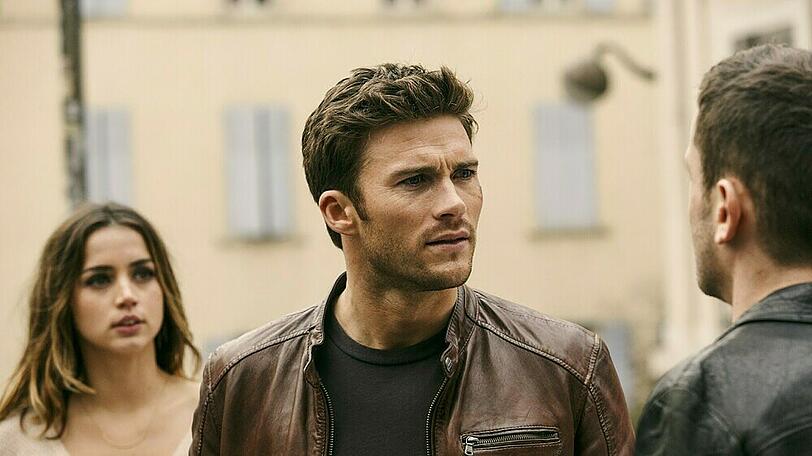 Scott Eastwood mit Ana de Armas und Freddie Thorp (r.) in "Overdrive".