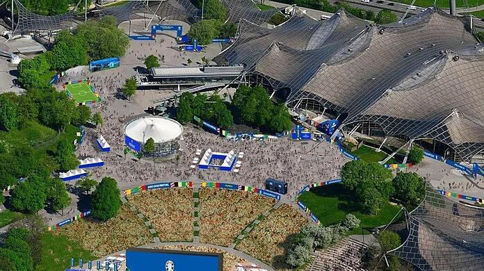 So soll es am Ende aussehen, wenn die Fans im Olympiapark feiern