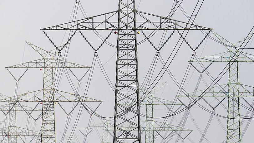 Stromleitungen bei Wewelsfleth in Schleswig-Holstein: Vor allem der Anstieg der Energiepreise schwächte sich deutlich ab. Stromleitungen bei Wewelsfleth in Schleswig-Holstein: Vor allem der Anstieg der Energiepreise schwächte sich deutlich ab.
