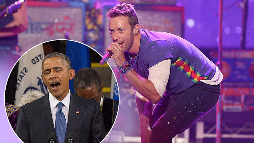 Präsident Barack Obama singt auf Coldplays neuem Album "Head Full of Dreams" Präsident Barack Obama singt auf Coldplays neuem Album "Head Full of Dreams"