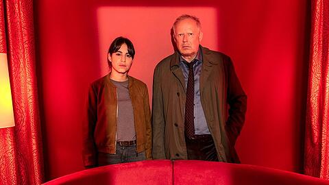 "Tatort: Borowski und das hungrige Herz": Klaus Borowski (Axel Milberg) und seine Kollegin Mila Sahin (Almila Bagriacik).