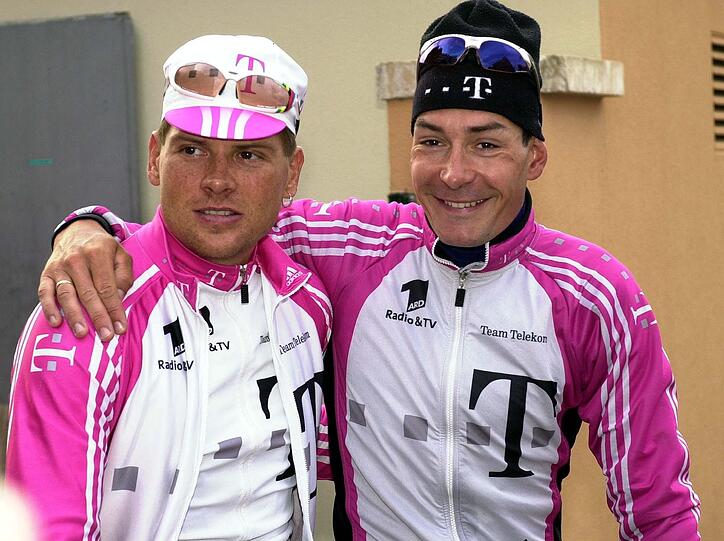 Damals im Trainingslager in Mallorca: Die Dopingsünder Jan Ullrich (l.) und Erik Zabel.