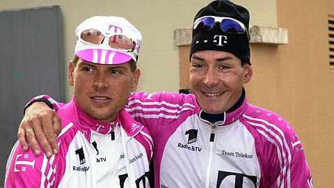 Damals im Trainingslager in Mallorca: Die Dopingsünder Jan Ullrich (l.) und Erik Zabel.