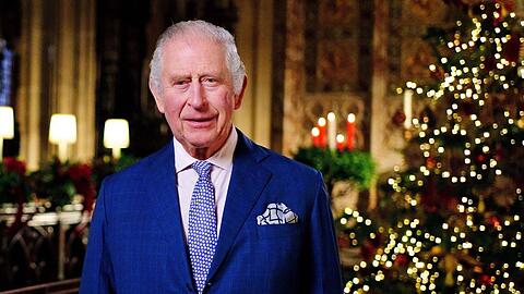 König Charles bei seiner Weihnachtsansprache.