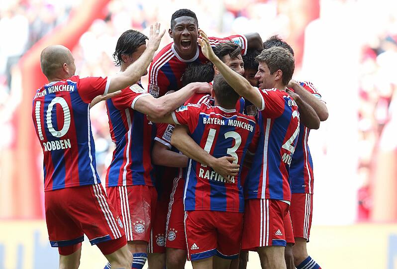 So sehen Sieger aus! Die Bayern gewinnen den 24. Meistertitel