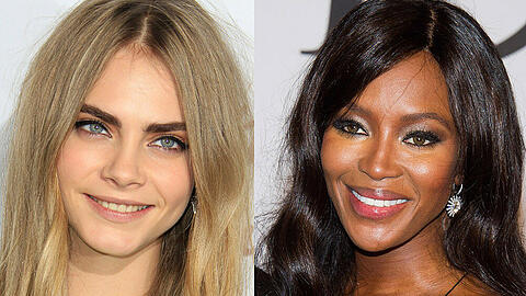Eigentlich sind sie doch so süß! Die britischen Supermodels Cara Delevingne (li.) und Naomi Campbell
