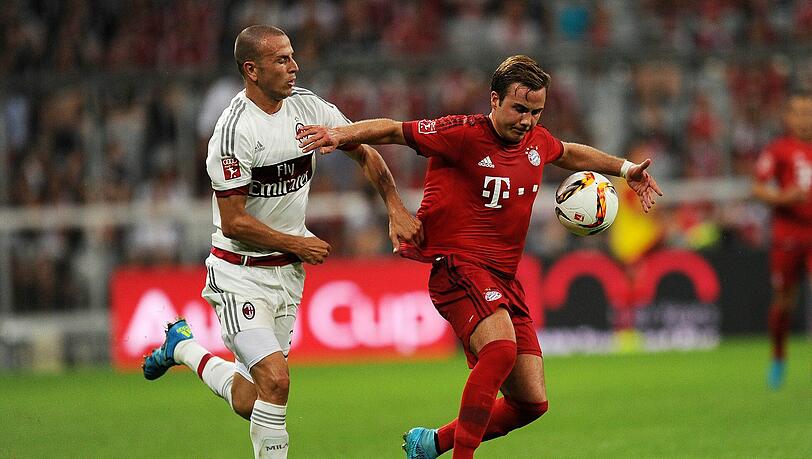Beim Audi Cup gegen den AC Mailand von Beginn an auf dem Platz: Mario Götze (r.). Beim Audi Cup gegen den AC Mailand von Beginn an auf dem Platz: Mario Götze (r.).