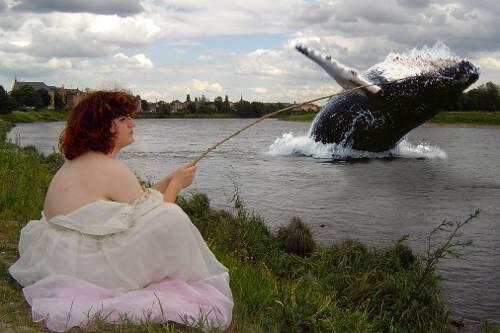 Da bläst er - wenn Annamateur nicht dem Fischfang frönt, singt sie.