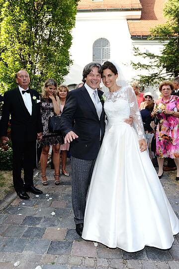 Immer noch im 7. Himmel: Michael Käfer und Frau Clarissa.