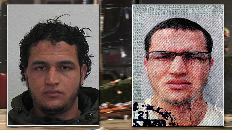 Mit diesen beiden Bildern fahndet das BKA nach dem Verdächtigen Anis Amri.