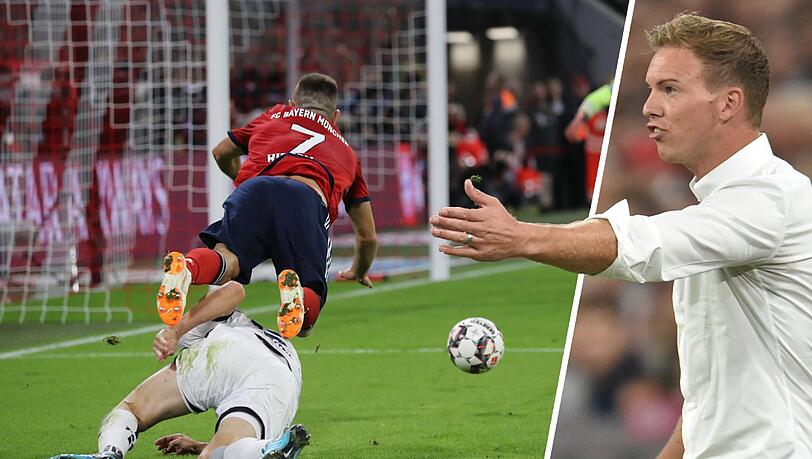 Ribéry nimmt Nordtveits Grätsche an und segelt im Strafraum. Dass der Video-Schiedsrichter da snicht prüft - für Hoffenheims Trainer Julian Nagelsmann unverständlich. Ribéry nimmt Nordtveits Grätsche an und segelt im Strafraum. Dass der Video-Schiedsrichter da snicht prüft - für Hoffenheims Trainer Julian Nagelsmann unverständlich.