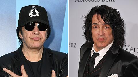 Kiss-Bassist Gene Simmons (l.) und Gitarrist Paul Stanley.