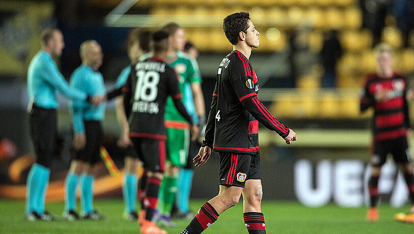 Nach dem 0:2 in Villareal stehen die Chancen auf ein Weiterkommen nicht gut für Bayer Leverkusen. Nach dem 0:2 in Villareal stehen die Chancen auf ein Weiterkommen nicht gut für Bayer Leverkusen.