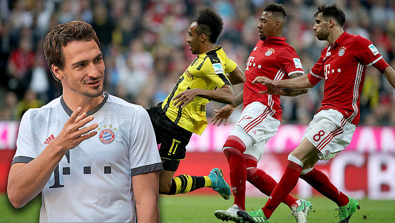Mats Hummels (l.) fällt sicher für das Spiel gegen Real Madrid aus. Jetzt sind Jérôme Boateng (m.) und Javi Martínez (r.) gefragt. Mats Hummels (l.) fällt sicher für das Spiel gegen Real Madrid aus. Jetzt sind Jérôme Boateng (m.) und Javi Martínez (r.) gefragt.