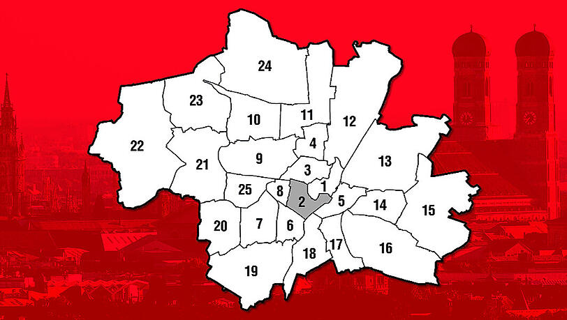 Der Stadtbezirk Ludwigsvorstadt-Isarvorstadt (2). Der Stadtbezirk Ludwigsvorstadt-Isarvorstadt (2).