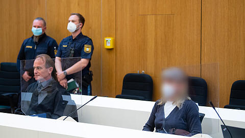 Die Angeklagte vor Gericht.