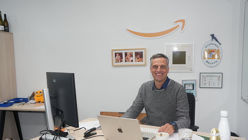 Das Büro des Amazon-Deutschlandchefs Rocco Bräuniger ist bescheiden eingerichtet. Das Büro des Amazon-Deutschlandchefs Rocco Bräuniger ist bescheiden eingerichtet.