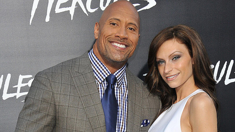 Dwayne Johnson mit Ehefrau Lauren Hashian
