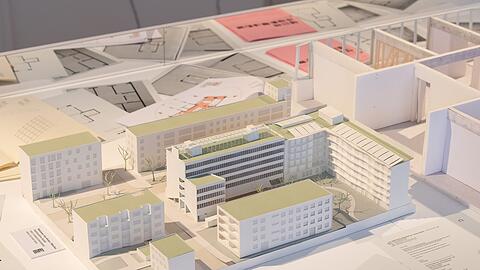 Ein Modell des des Wohnhauses "San Riemo".