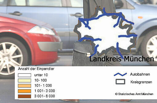 LANDKREIS MÜNCHEN: Einpendlerinnen 55 726 Auspendler/innen 61 925 zusammen 117 651