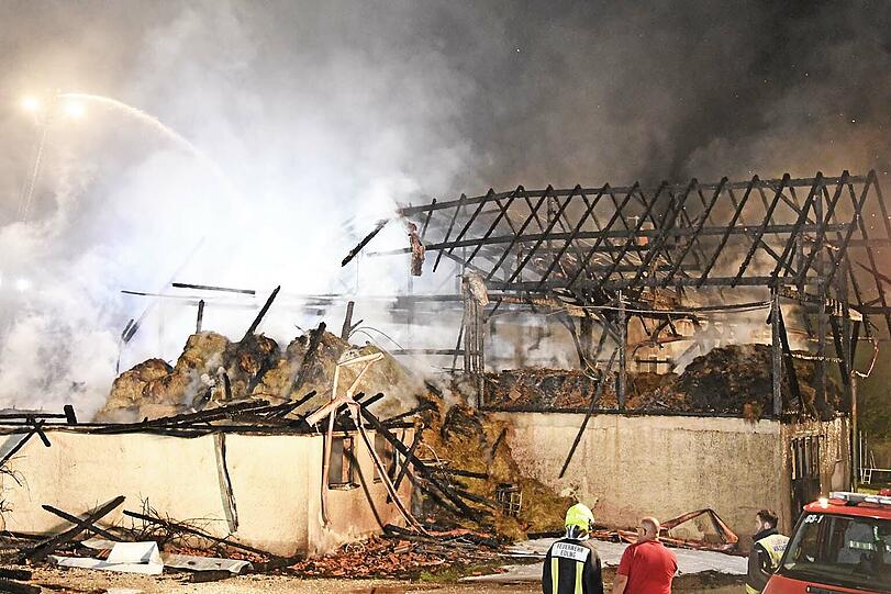 Bei dem Brand in Edling wurde der komplette Bauernhof ein Raub der Flammen.