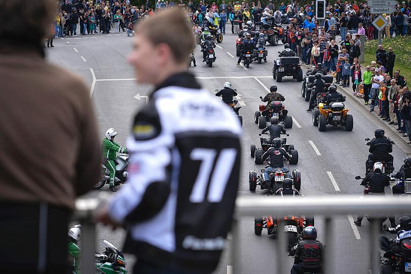 Die Biker-Saison wird in Kulmbach eröffnet: Die Bilder von der 14. Motorrad-Sternfahrt.