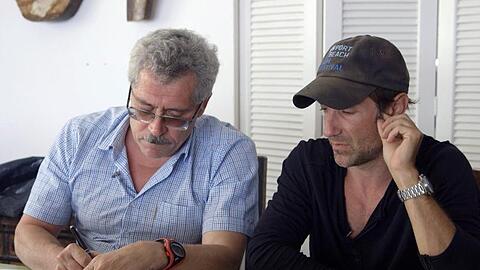 Ikarus-Regisseur Bryan Fogel (r) mit dem russischen Wissenschaftler Grigori Rodschenkow.