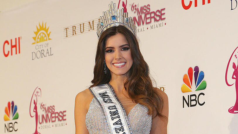So sieht die aktuell schönste Frau des Universums aus: Paulina Vega mit Siegerkrone und Schärpe So sieht die aktuell schönste Frau des Universums aus: Paulina Vega mit Siegerkrone und Schärpe