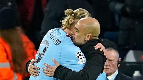 City-Coach Pep Guardiola wechselte Erling Haaland in der 63. Minute aus.