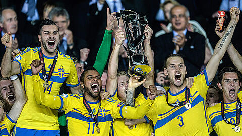 Grenzenloser Jubel beim schwedischen U21-Nationalteam.