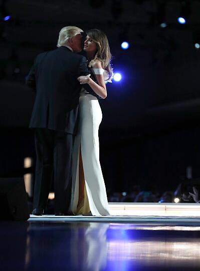 Donald und Melania Trump bei den Feierlichkeiten nach seiner Amtseinführung.