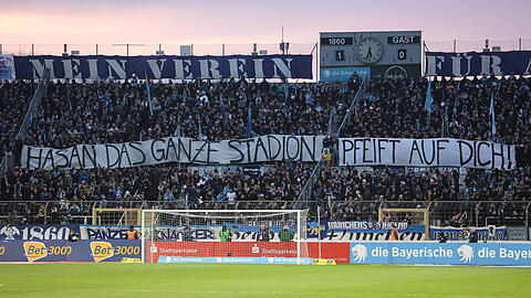 Die TSV-1860-Fans protestieren sichtbar und lautstark gegen den Investor Hasan Ismaik.