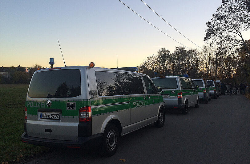 Die Polizei war mit einem Großaufgebot vor Ort.